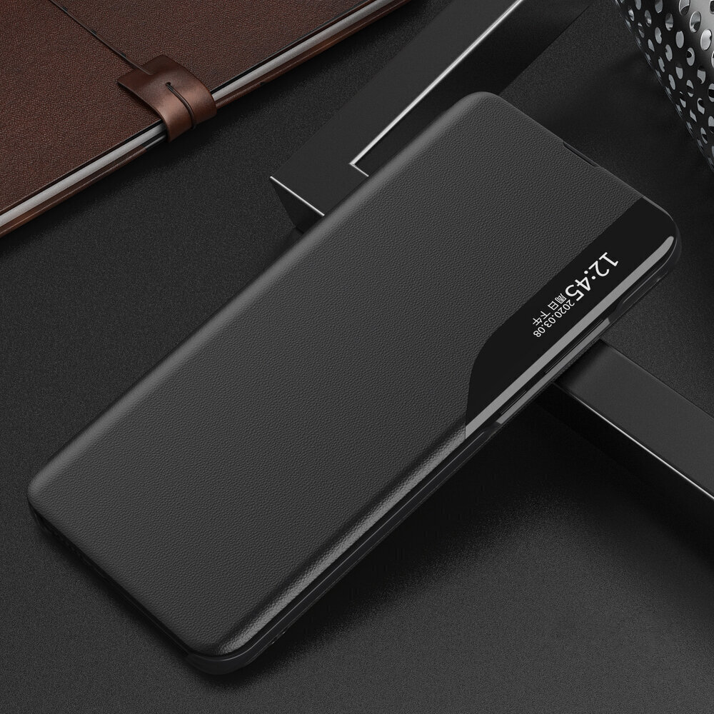 Xiaomi Poco X4 NFC 5G vāciņš no mākslīgās ādas, melns cena un informācija | Telefonu vāciņi, maciņi | 220.lv