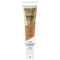 Šķidrā Grima Bāze Max Factor Miracle Pure SPF 30 85-Caramel (30 ml) cena un informācija | Grima bāzes, tonālie krēmi, pūderi | 220.lv