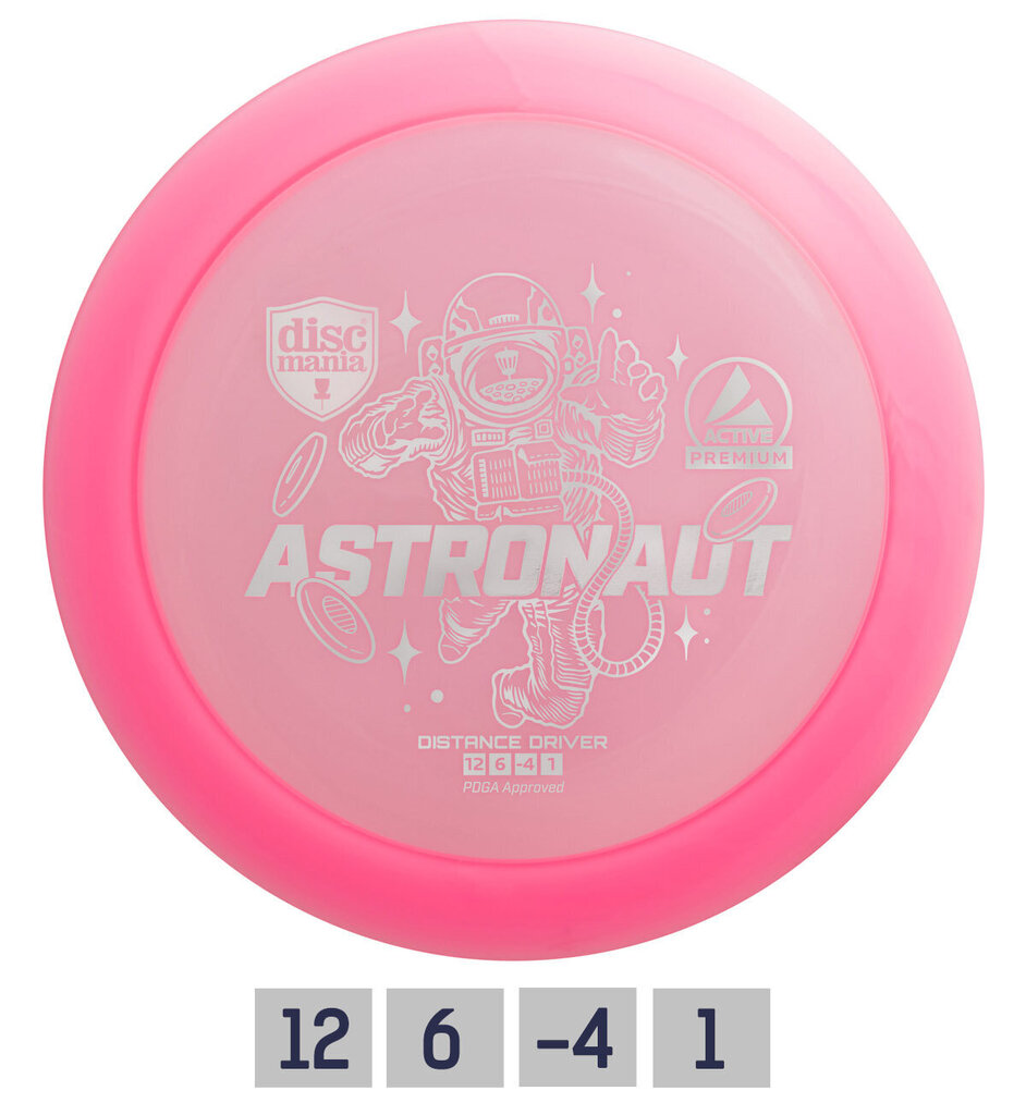 Disku golfa disks Distance Driver Astronaut Active Premium Pink cena un informācija | Disku golfs | 220.lv