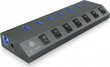Icy Box IB-HUB1701-C3 cena un informācija | Adapteri un USB centrmezgli | 220.lv