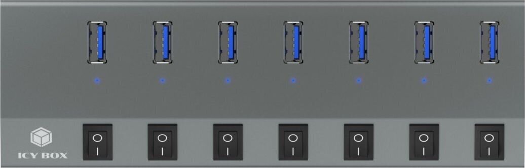 Icy Box IB-HUB1701-C3 cena un informācija | Adapteri un USB centrmezgli | 220.lv
