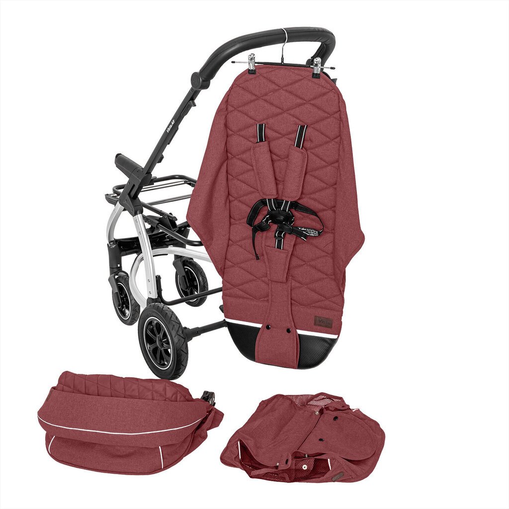 Carrello Vista Air CRL-5511 sporta/pastaigu rati 6м+ ar pumpējamam riepām Ruby Red cena un informācija | Bērnu rati | 220.lv