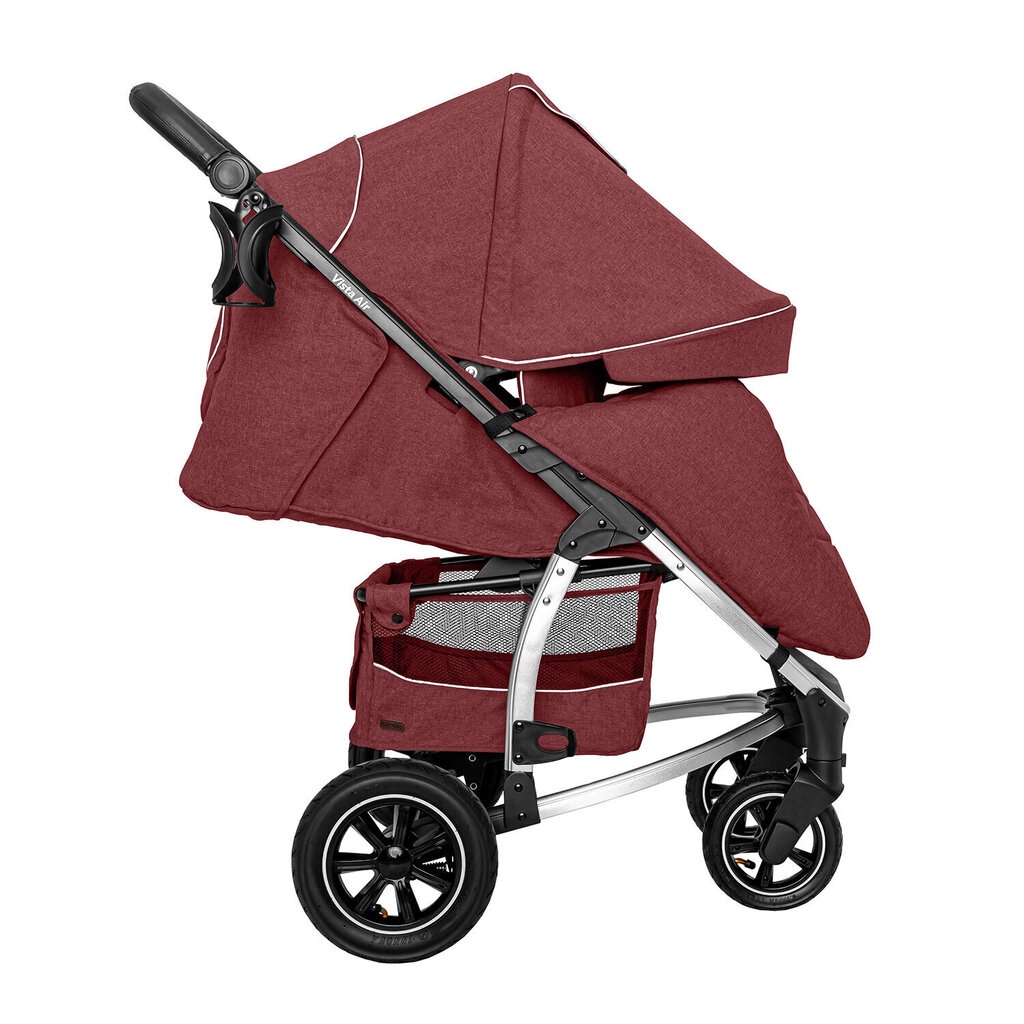 Carrello Vista Air CRL-5511 sporta/pastaigu rati 6м+ ar pumpējamam riepām Ruby Red cena un informācija | Bērnu rati | 220.lv