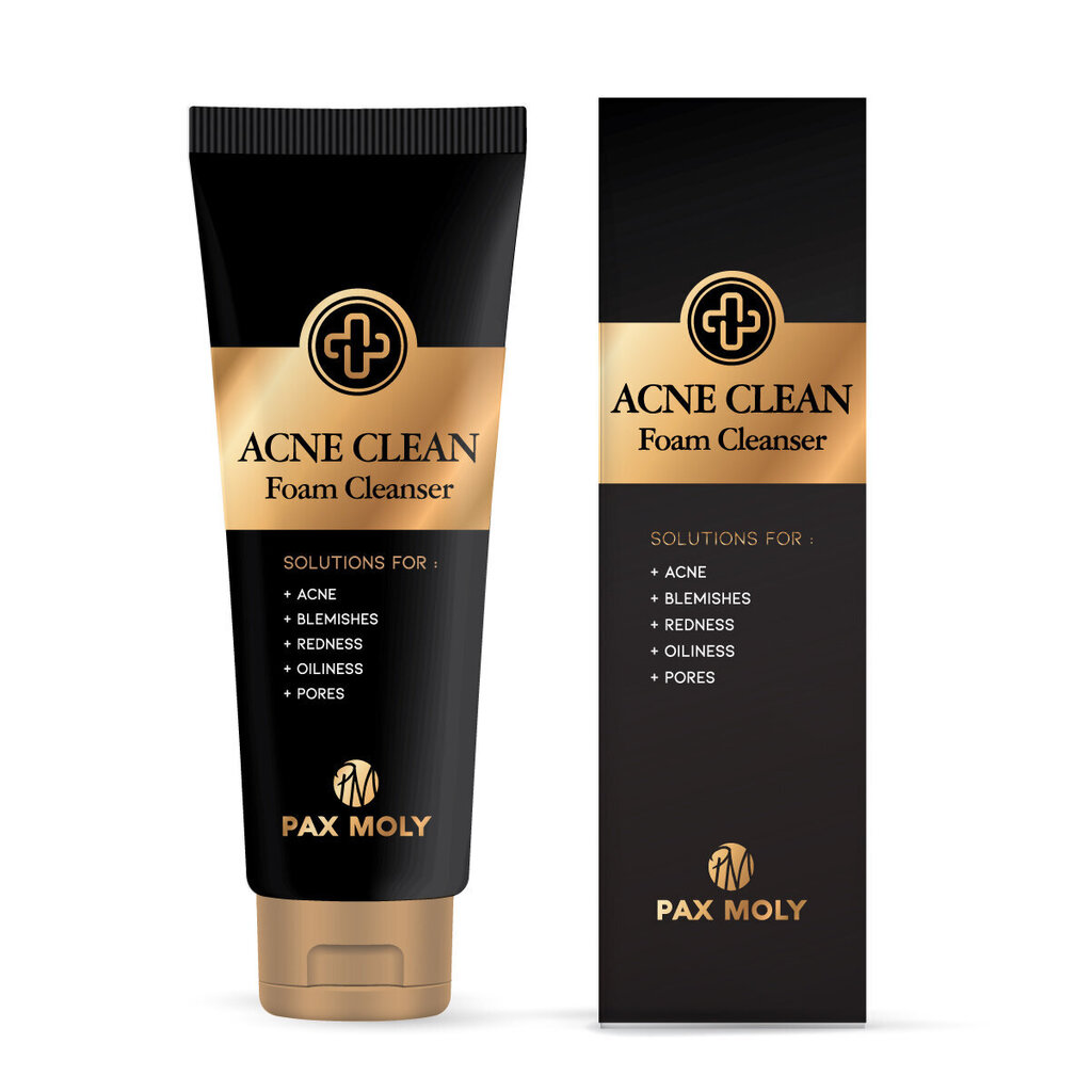 Tīrīšanas līdzeklis sejai, PAX MOLY Acne Clean, 120 ml cena un informācija | Sejas ādas kopšana | 220.lv