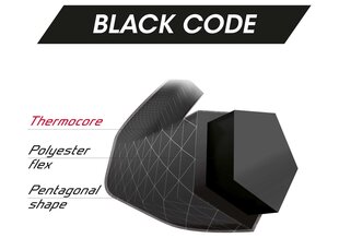 Tenisa raķešu stīgas Tecnifibre BLACK CODE 200m, 1.24mm, Melnā krāsa cena un informācija | Āra tenisa preces | 220.lv