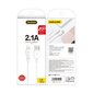 Dudao USB / Lightning data charging cable 2.4A 1m white (L4L 1m white) cena un informācija | Savienotājkabeļi | 220.lv