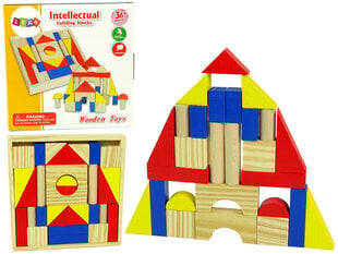 Набор цветных деревянных блоков цена и информация | Конструкторы и кубики | 220.lv