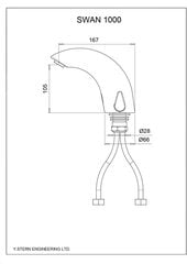 Stern keramiskās izlietnes krāns ar sensoru SWAN1000E 220 cena un informācija | Jaucējkrāni | 220.lv