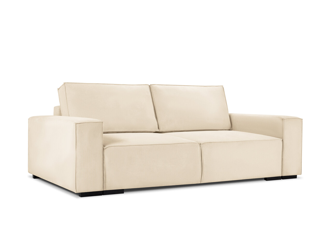 Trīsvietīgs dīvāns Micadoni Home Eveline, smilškrāsas cena un informācija | Dīvāni | 220.lv