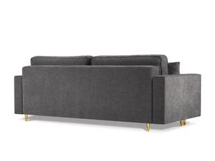 Трехместный диван Micadoni Home Dunas, цвет серый/золотой цена и информация | Диваны | 220.lv