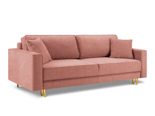 Трехместный диван Micadoni Home Dunas, розовый/золотой цена и информация | Диваны | 220.lv