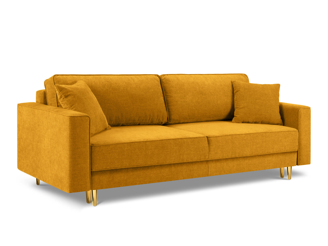 Trīsvietīgs dīvāns Micadoni Home Dunas, dzeltens/zeltainas krāsas цена и информация | Dīvāni | 220.lv
