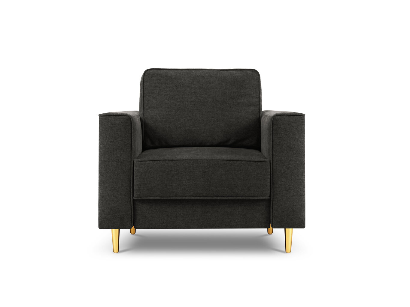 Krēsls Micadoni Home Dunas, melns/zelta krāsas cena un informācija | Atpūtas krēsli | 220.lv