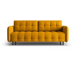 Trīsvietīgs dīvāns Micadoni Home Scaleta, dzeltens/melns cena un informācija | Dīvāni | 220.lv
