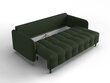 Trīsvietīgs dīvāns Micadoni Home Scaleta, tumši zaļš/melns cena un informācija | Dīvāni | 220.lv