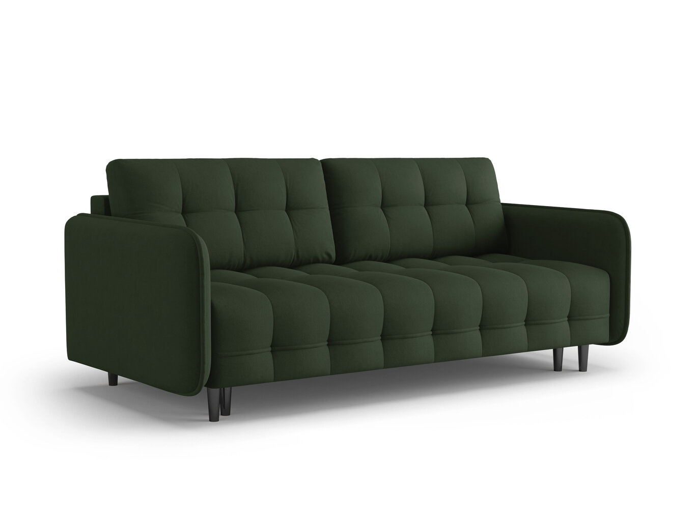 Trīsvietīgs dīvāns Micadoni Home Scaleta, tumši zaļš/melns cena un informācija | Dīvāni | 220.lv