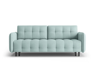 Trīsvietīgs dīvāns Micadoni Home Scaleta, gaiši zaļš/melns cena un informācija | Dīvāni | 220.lv