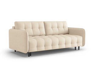 Trīsvietīgs dīvāns Micadoni Home Scaleta, smilškrāsas/melns cena un informācija | Dīvāni | 220.lv