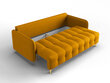 Trīsvietīgs dīvāns Micadoni Home Scaleta, dzeltens/zeltainas krāsas цена и информация | Dīvāni | 220.lv