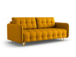 Trīsvietīgs dīvāns Micadoni Home Scaleta, dzeltens/zeltainas krāsas цена и информация | Dīvāni | 220.lv
