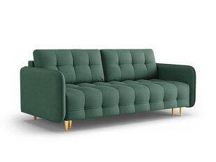 Trīsvietīgs dīvāns Micadoni Home Scaleta, zaļš/zeltainas krāsas cena un informācija | Dīvāni | 220.lv