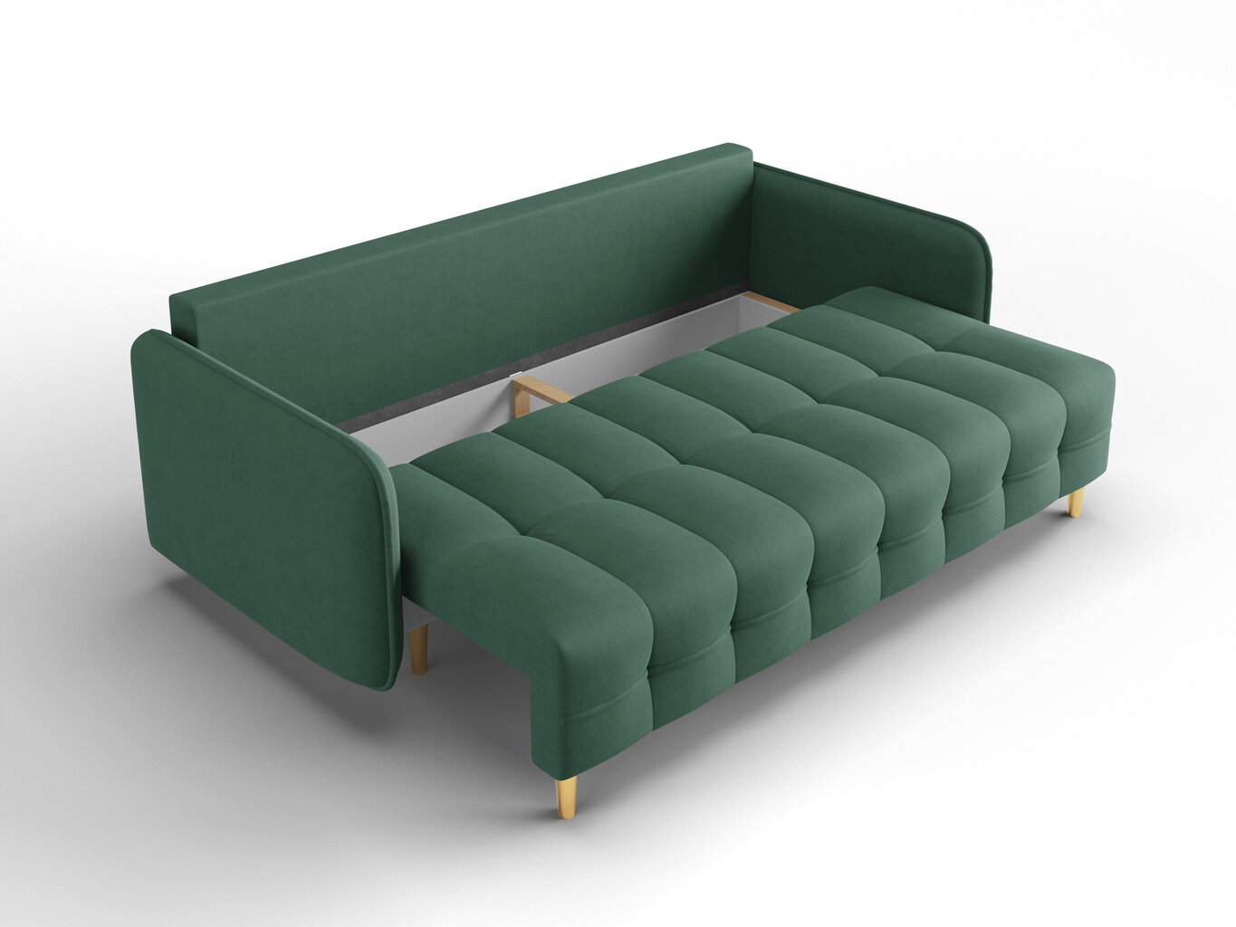 Trīsvietīgs dīvāns Micadoni Home Scaleta, zaļš/zeltainas krāsas cena un informācija | Dīvāni | 220.lv