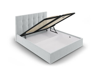 Velūra gulta Micadoni Home Phaedra 180x200 cm, gaiši pelēka cena un informācija | Gultas | 220.lv