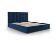 Velūra gulta Micadoni Home Phaedra 180x200 cm, zila cena un informācija | Gultas | 220.lv