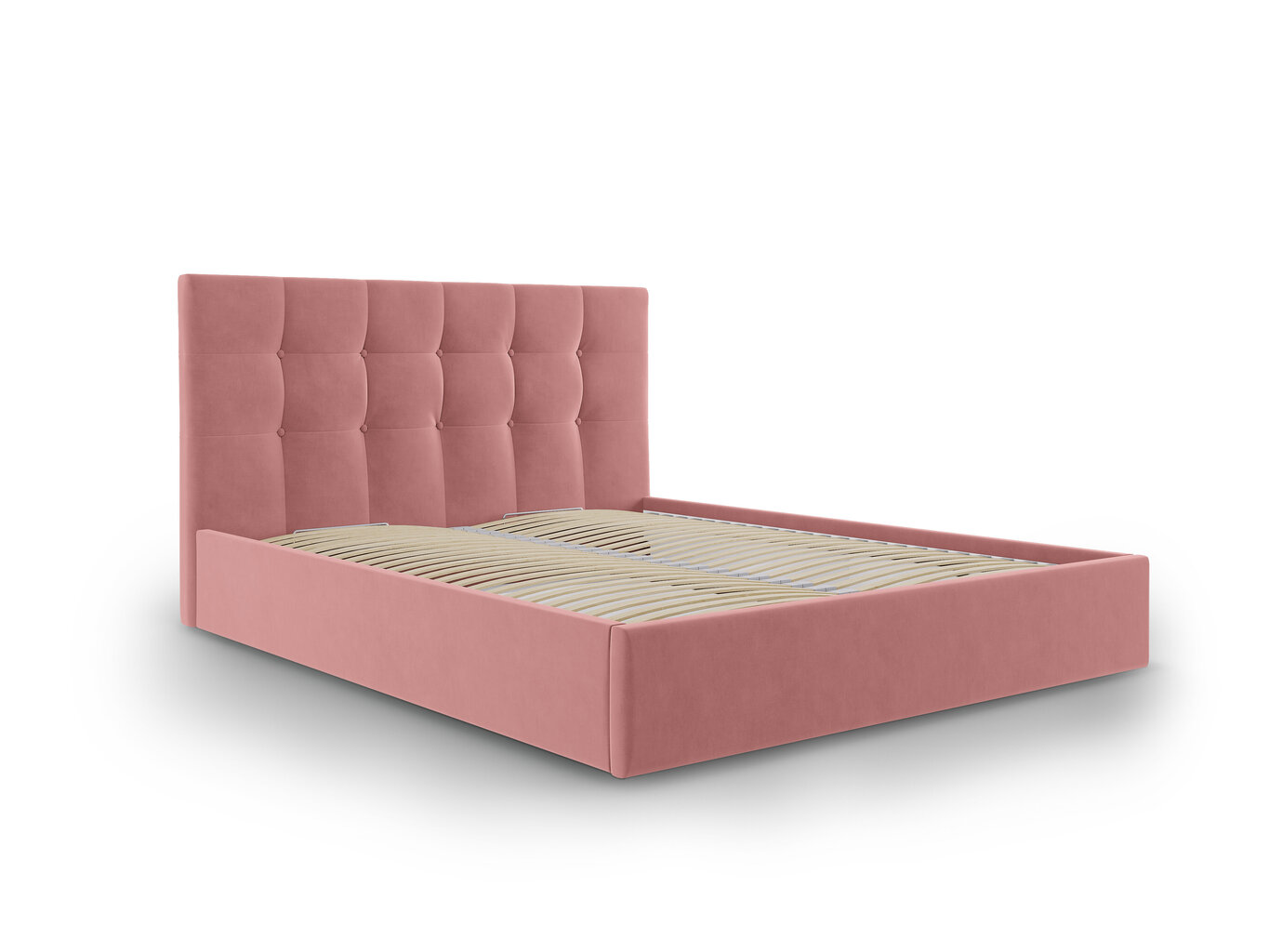 Velūra gulta Micadoni Home Phaedra 180x200 cm, rozā цена и информация | Gultas | 220.lv