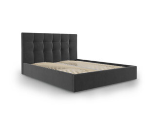 Велюровая кровать Micadoni Home Phaedra 160x200 см, темно-серая цена и информация | Кровати | 220.lv