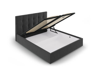 Велюровая кровать Micadoni Home Phaedra 160x200 см, темно-серая цена и информация | Кровати | 220.lv