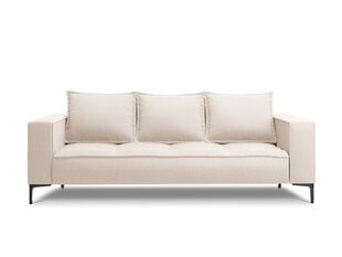 Trīsvietīgs dīvāns Micadoni Home Marram, gaišas smilškrāsas/melns cena un informācija | Dīvāni | 220.lv