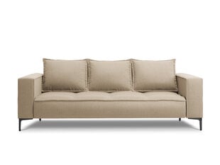 Trīsvietīgs dīvāns Micadoni Home Marram, smilškrāsas/melns cena un informācija | Dīvāni | 220.lv