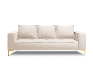 Trīsvietīgs dīvāns Micadoni Home Marram, gaišas smilškrāsas/zelta krāsas cena un informācija | Dīvāni | 220.lv