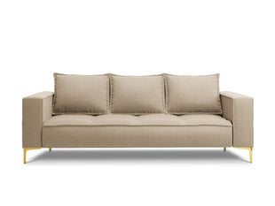 Trīsvietīgs dīvāns Micadoni Home Marram, smilškrāsas/zelta krāsas cena un informācija | Dīvāni | 220.lv