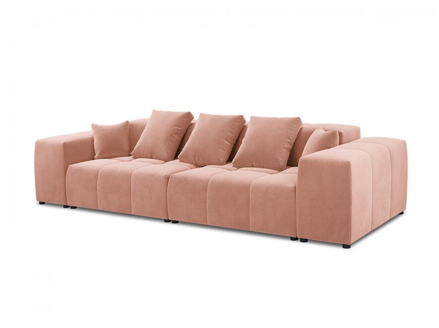 Trīsvietīgs velūra dīvāns Micadoni Home Margo, rozā cena un informācija | Dīvāni | 220.lv