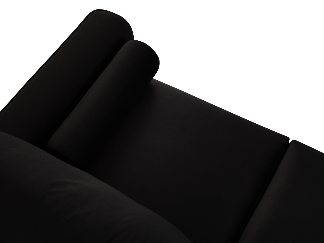 Trīsvietīgs velūra dīvāns Micadoni Home Leona, melns cena un informācija | Dīvāni | 220.lv