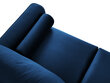 Trīsvietīgs velūra dīvāns Micadoni Home Leona, zils/melns cena un informācija | Dīvāni | 220.lv