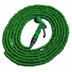 Растягивающийся садовый шланг с насадкой Bradas Trick Hose 15м-45м, зеленый цена и информация | Оборудование для полива | 220.lv