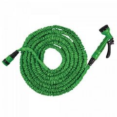 Растягивающийся садовый шланг с насадкой Bradas Trick Hose 15м-45м, зеленый цена и информация | Оборудование для полива | 220.lv