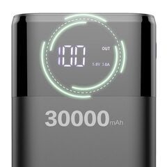 Dudao power bank 4x USB 30000mAh with LCD 4A white (K8Max white) cena un informācija | Lādētāji-akumulatori (Power bank) | 220.lv