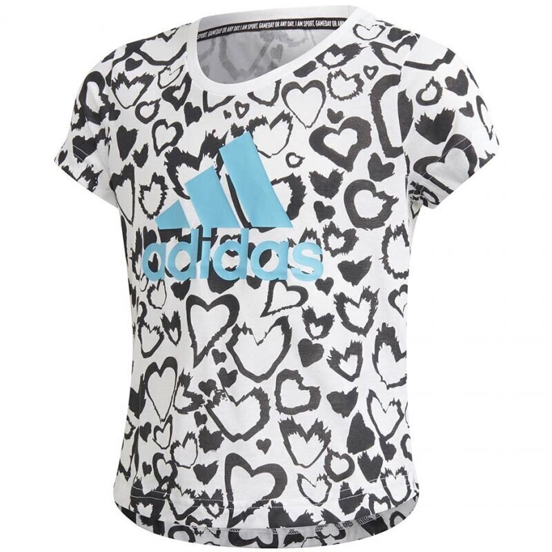 Sporta T-krekls meitenēm Adidas Must Haves Graphic Tee Jr GE093 74556 цена и информация | Krekli, bodiji, blūzes meitenēm | 220.lv