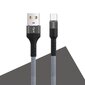 Maxlife MXUC-01 kabelis USB - microUSB 1,0 m 2A, pelēks neilons cena un informācija | Savienotājkabeļi | 220.lv