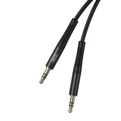 XO kabelis audio NB-R175A jack 3,5mm - jack 3,5mm 1,0 m, melns cena un informācija | Savienotājkabeļi | 220.lv