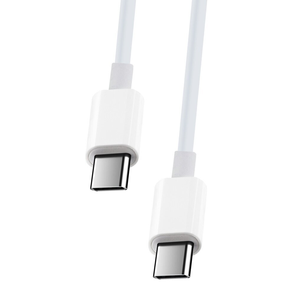 Maxlife MXUC-05 kabelis USB-C - USB-C 2,0 m 20W, balts cena un informācija | Savienotājkabeļi | 220.lv