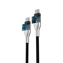 Forever Core Ultra Fast PD kabelis USB-C - USB-C 1,5 m, melns 60W cena un informācija | Savienotājkabeļi | 220.lv