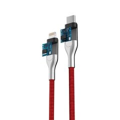Forever Core Utra Fast MFI PD kabelis USB-C - Lightning 1,5 m 2,4A, sarkans cena un informācija | Savienotājkabeļi | 220.lv
