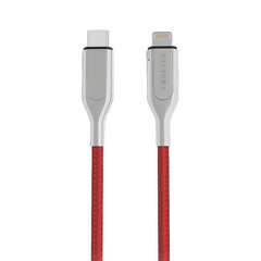 Кабель Forever Core Utra Fast MFI PD USB-C - Lightning 1,5 м 2,4А, красный цена и информация | Кабели для телефонов | 220.lv