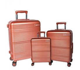 Airtex ceļojumu koferis, vidējs, šampanieša krāsa, 66l, 638/24 цена и информация | Чемоданы, дорожные сумки | 220.lv