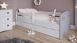 Bērnu gulta Kocot Kids Julia, 80x160 cm, pelēka/balta cena un informācija | Bērnu gultas | 220.lv